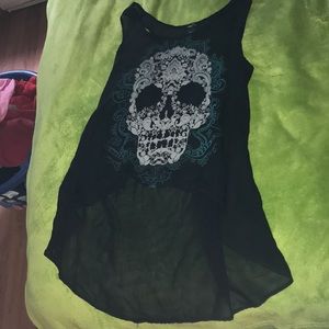 Skull see through tank top